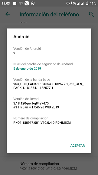 Android 9 - Instalado